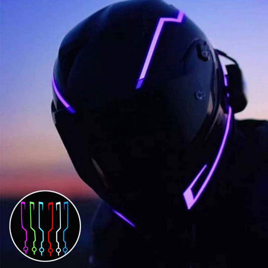 Helmet Motorcycle Light Riding Signal Strip Flashing Durable Kit Bar Diy Helmet Led Strip Reflector Cold Light Film - SIMON