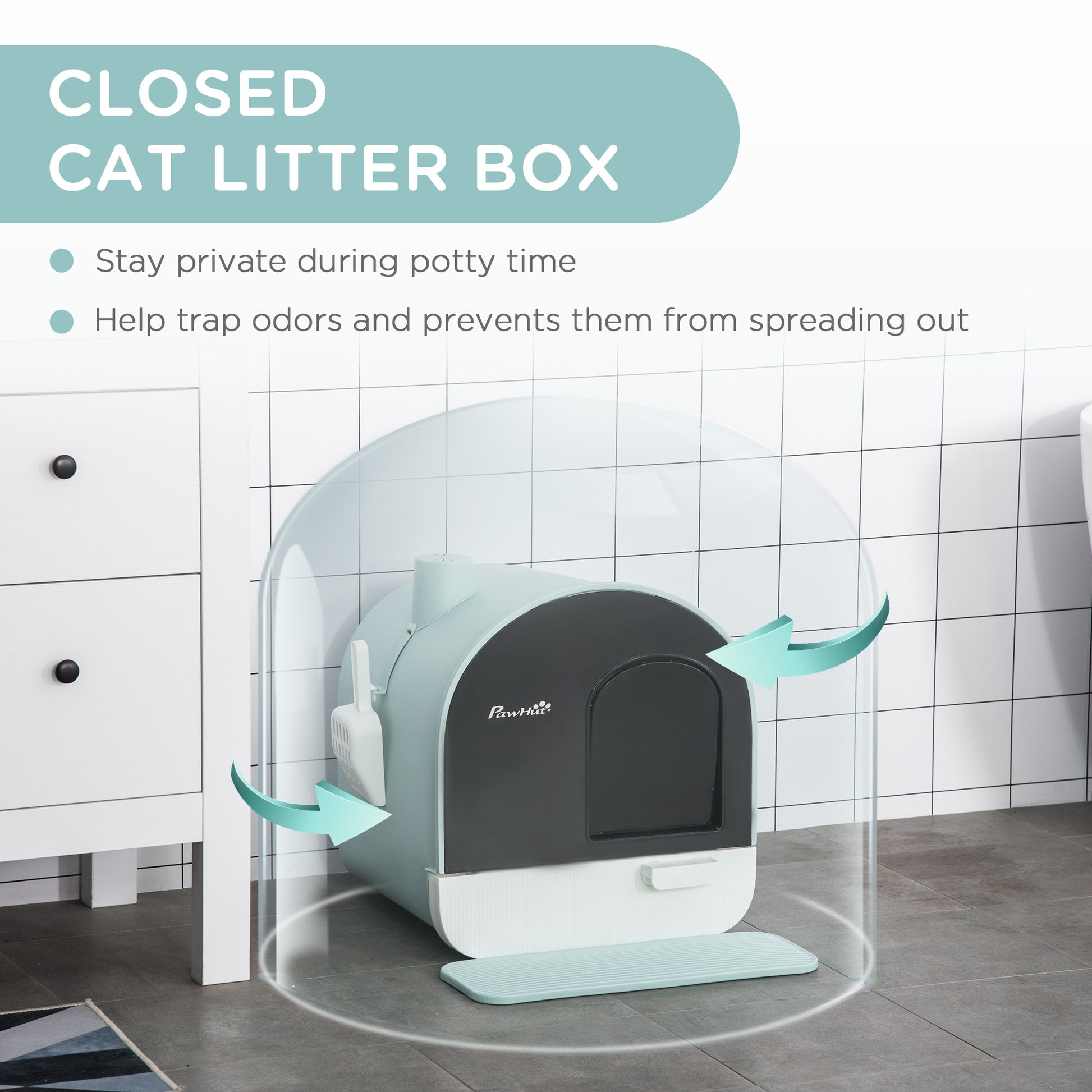 kattenbak met deksel zeef - SIMON