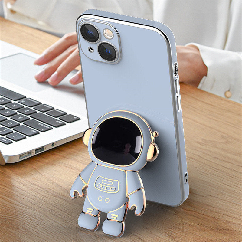 3D Astronaut Phone Case Anti-Drop Electroplating Bracket - SIMON